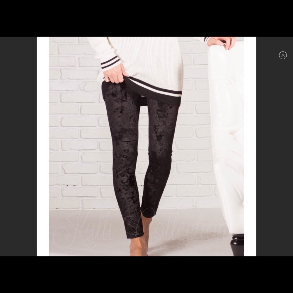 Crushed velvet leggings - Picture 1 of 1